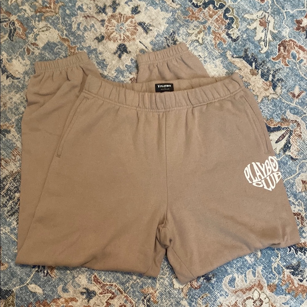PLAYBOY Club Beige Sweatpants